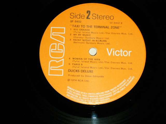 画像: DUCKS DELUXE - TAXI TO THE TERMINAL ZONE ( Produced by DAVE EDMUNDS : Ex+/MINT- ) / 1974 UK ENGLAND ORIGINAL Used LP 