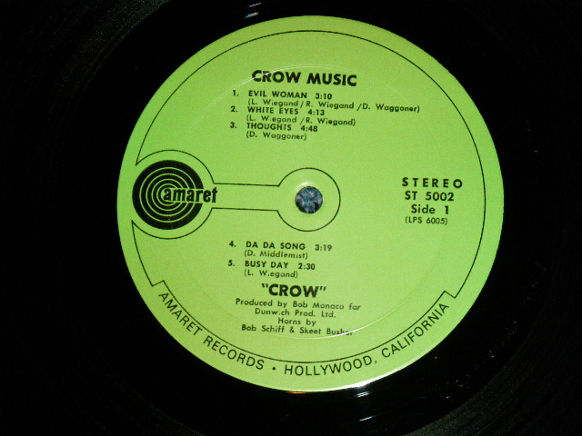 画像: CROW - CROW MUSIC  ( Ex/Ex+++) / 1969 US AMERICA ORIGINAL Used LP 