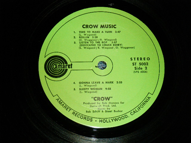 画像: CROW - CROW MUSIC  ( Ex/Ex+++) / 1969 US AMERICA ORIGINAL Used LP 