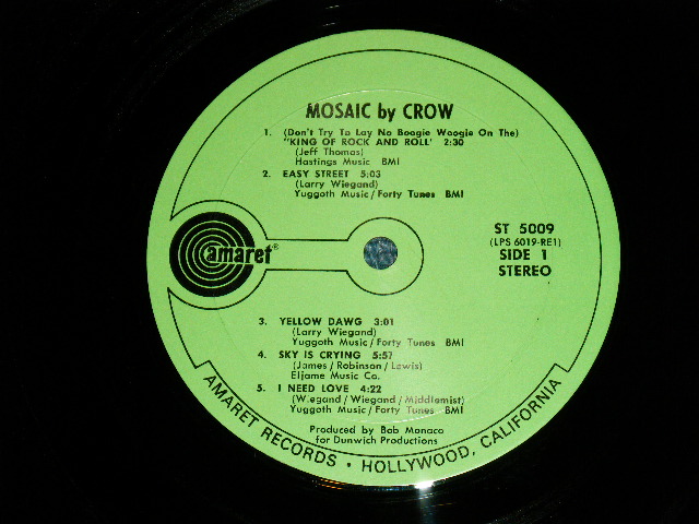 画像: CROW - MOSAIC   ( Ex+++/Ex+++) / 1971 US AMERICA ORIGINAL Used LP 