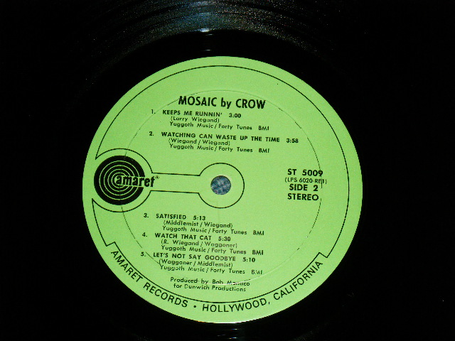 画像: CROW - MOSAIC   ( Ex+++/Ex+++) / 1971 US AMERICA ORIGINAL Used LP 