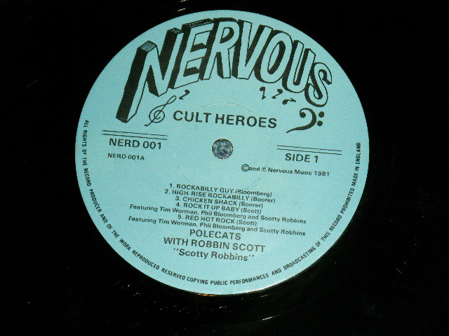 画像: POLECATS - CULT HEROES ( BLUE Label 1st Press : Ex+/MINT- ) / 1981  UK ENGLAND  Used LP 