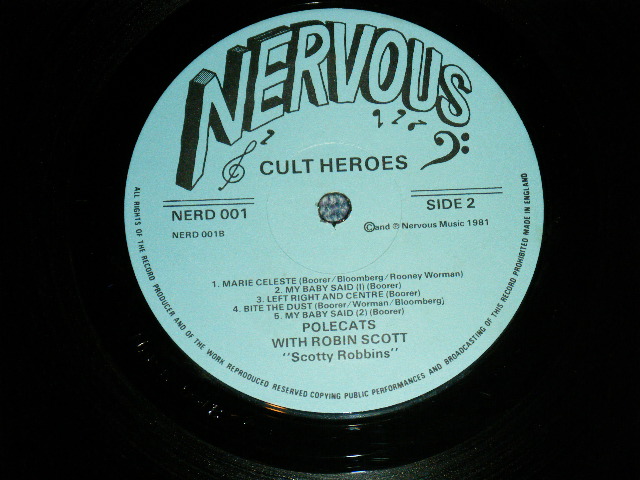 画像: POLECATS - CULT HEROES ( BLUE Label 1st Press : Ex+/MINT- ) / 1981  UK ENGLAND  Used LP 