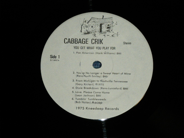 画像: CABBAGE CRIK (MICHIGHAN BLUEGRASS COUNTRY ROCK ) - YOU GET WHAT YOU PLAY FOR  ( Included BOB DYLAN,HANK WILLIAMS,etc..Cover Song Ex+/MINT-)  / 1975 US AMERICA  ORIGINAL Used LP 