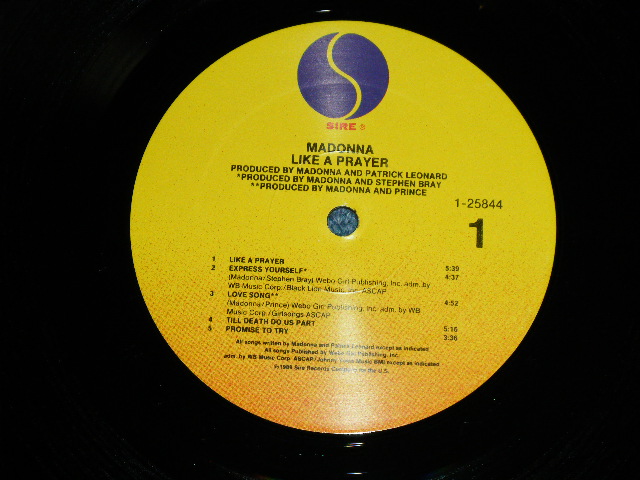 画像: MADONNA - LIKE A PRAYER ( INT-/MINT-) / 1989 UK ENGLAND ORIGINAL "PICTURE Disc" Used 12"
