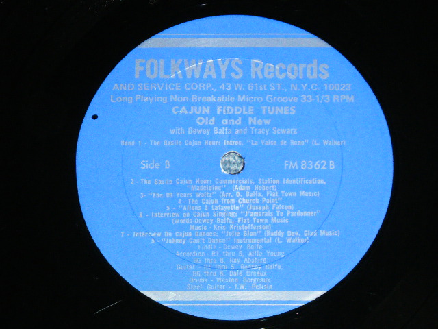 画像: DEWEY BALFA - CAJUN FIDDLE OLD & NEW (With SONG SHEET : Ex++/Ex+++ ) / 1977 US AMERICA ORIGINAL  Used  LP