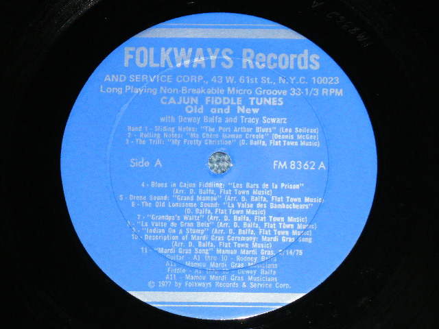 画像: DEWEY BALFA - CAJUN FIDDLE OLD & NEW (With SONG SHEET : Ex++/Ex+++ ) / 1977 US AMERICA ORIGINAL  Used  LP