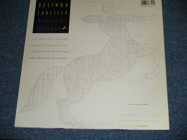 画像: BELINDA CARLISLE of GO-GO'S - RUNAWAY HORSES ( Ex+++/MINT- ) / 1989 US AMERICA ORIGINAL Used  LP