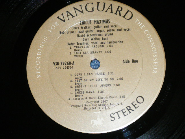 画像: CIRCUS MAXIMUS ( With JERRY JEFF WALKER)- CIRCUS MAXIMUS( FOLK PSYCHE : Produced by DAN ELLIOT )   ( Ex+/Ex+++) / 1967 US AMERICA ORIGINAL  STEREO   Used  LP