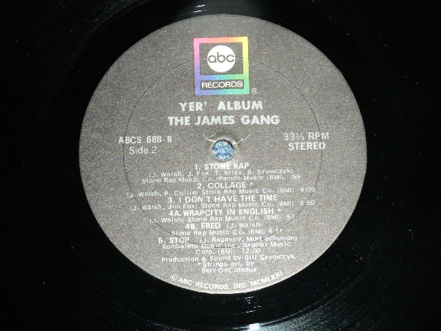 画像: JAMES GANG ( with JOE WALSH ) - YER' ALBUM (  Ex++/Ex+++) / 1970 US AMERICA ORIGINAL Used LP 