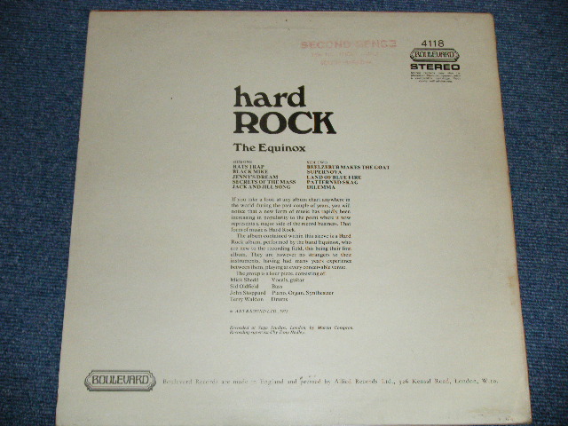 画像: The EQUINOX ( With FEMALE Singer ) - HARD ROCK ( PSYCHE GARAGE : Ex++/Ex+++) / 1973 UK ENGLAND ORIGINAL  Used  LP