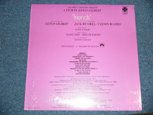 画像: ELTON JOHN ost - FRIENDS  ( MINT/MINT  ) /  1971 US AMERICA ORIGINAL Used  LP 