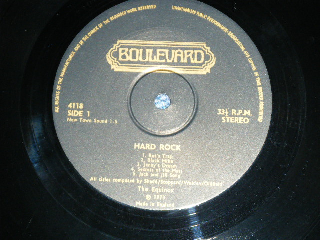 画像: The EQUINOX ( With FEMALE Singer ) - HARD ROCK ( PSYCHE GARAGE : Ex++/Ex+++) / 1973 UK ENGLAND ORIGINAL  Used  LP