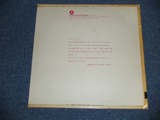 画像: v.a. OMNIBUS (TONY ORLANDO,CRYSTALS,PAUL REVERE and The RAIDERS,B.J.THOMAS,GENE PITNEY,DUSTY SPRINGFIELD,VOGUES,MAMA CASS,PAUL PETERSEN,RIGHTEOUS BROTHERS,RONETTES,ANIMALS) ) - BARRY MANN and CYNTHIA WEIL  : SOLID GOLD (Ex-/Ex++ ) / 1971 US AMERICA ORIGINAL  "PROMO ONLY" Used LP 