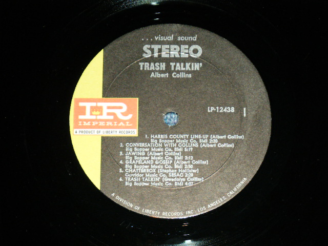 画像: ALBERT COLLINS - TRASH TALKIN' ( Ex+/MINT- ) / 1969 US AMERICA ORIGINAL Used LP 