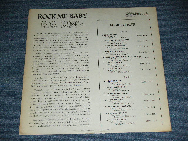 画像:  B.B. KING - ROCK ME BABY: 14 GREAT HITS / 1960's?? US AMERICA ORIGINAL Used LP  