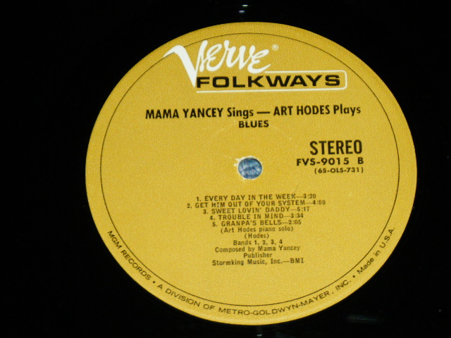 画像: MAMA YANCEY + ART HODES - MAMA YANCEY SINGS ART HODES PLAYS BLUES / 1965 US AMERICA ORIGINAL STEREO Used LP 