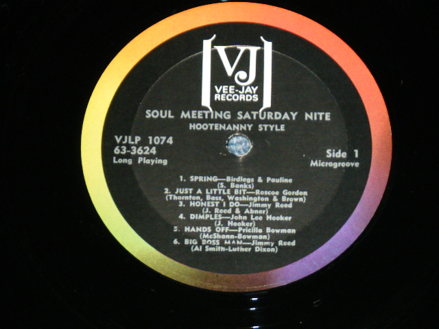 画像: v.a. JIMMY REED+JOHN LEE HOOKER+ROSCOE GORDON+GENE ALLISON+BIRD LEGS&PAULINE+PRICILLA BOWMAN&MEMPHIS SLIM - SOUL MEETING SATURDAY NIGHT HOOTENANY STYLE ( Ex++/Ex+++ ) / 1963 US AMERICA ORIGINAL MONO Used LP 