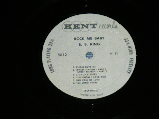 画像:  B.B. KING - ROCK ME BABY: 14 GREAT HITS / 1960's?? US AMERICA ORIGINAL Used LP  