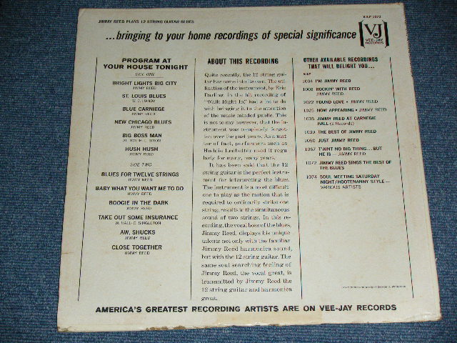 画像: JIMMY REED - PLAYS 12 STRING GUITAR BLUES ( Ex++/Ex+++ ) / 1963 US AMERICA ORIGINAL MONO Used LP 