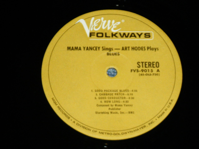 画像: MAMA YANCEY + ART HODES - MAMA YANCEY SINGS ART HODES PLAYS BLUES / 1965 US AMERICA ORIGINAL STEREO Used LP 