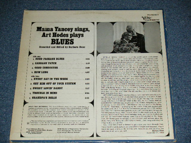 画像: MAMA YANCEY + ART HODES - MAMA YANCEY SINGS ART HODES PLAYS BLUES / 1965 US AMERICA ORIGINAL STEREO Used LP 