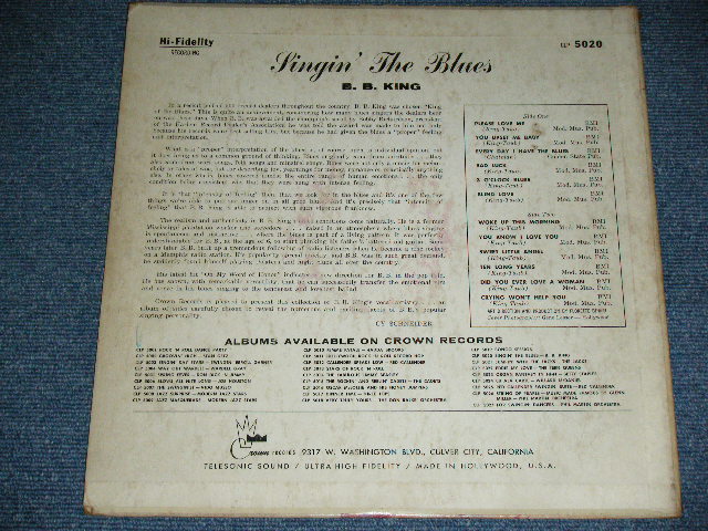 画像: B.B. KING - SINGIN' THE BLUES / 1957 US AMERICA ORIGINAL Used LP 