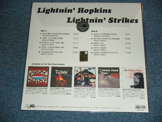 画像: LIGHTNIN' HOPKINS - LIGHTNIN' STRIKES / 2002 ITALY Reissue 180 Gram Heavy Weight Brand New Sealed LP  