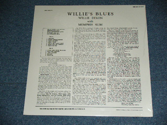 画像: WILLIE DIXON With MEMPHIS SLIM - WILLIE'S BLUES / 1984 US Limited RISSUE Brand New SEALED LP  