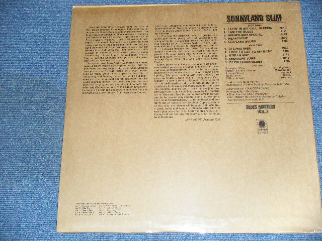 画像: SUNNYLAND SLIM - BLUES MASTERS VOL.8 / 1969 US ORIGINAL Brand New SEALED LP DEAD STOCK!!!! 