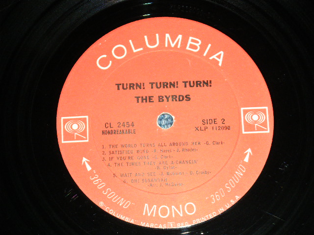 画像: BYRDS, THE - TURN! TURN! TURN!  ( Ex/Ex++ Looks:Ex+ ) / 1965 US ORIGINAL MONO '360 Sound Label' Used LP 