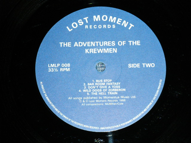 画像: The KREWMEN - THE ADVENTURES OF THE KREWMEN   ( Ex+++/MINT-) /  1986 EUROPE ORIGINAL Used  LP 