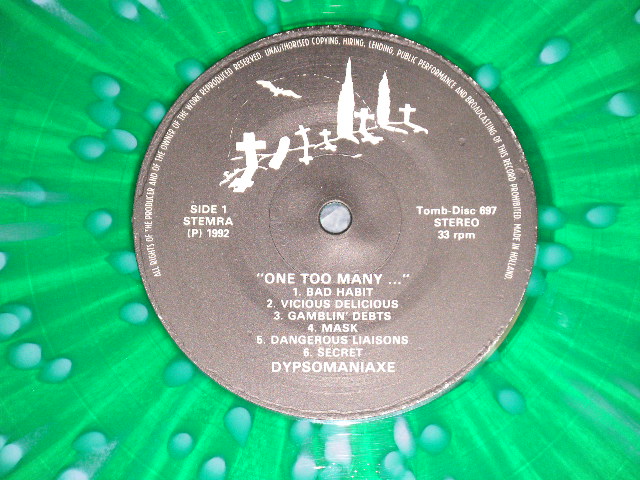 画像: DYPSUMANIAXE ( GIRL PSYCHOBILLY ) - ONE TOO MANY  / 1992 GERMAN GERMANY  ORIGINAL "GREEN MARBLE WAX Vinyl ) Used LP 