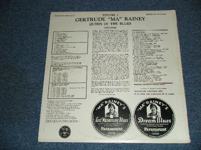 画像: GERTRUDE "MA" RAINEY - QUEEN OF THE BLUES 1923-24 / 1970's US ORIGINAL Used LP 