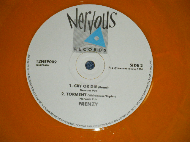 画像: FRENZY - FRENZY .. ( MINT-/MINT- ) / 1984 UK ENGLAND ORIGINAL"ORNGE WAX Vinyl"  Used 12" 