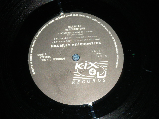 画像: HILLBILLY HEADHUNTERS -  HILLBILLY HEADHUNTERS ( 6 Tracks 12" EP : Ex+++/MINT- ) / HOLLAND ORIGINAL  Used  6 Tracks 12" EP 