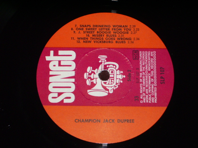 画像: CHAMPION JACK DUPREE - NOW LADIES AND GENTLEMEN THIS IS OLD CHAMPION JACK DUPREE / 1960s SWEDEN ORIGINAL LP 