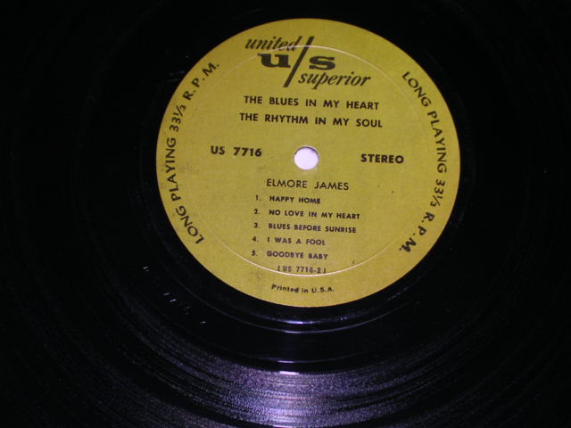 画像: ELMORE JAMES - THE BLUES IN MY HEART THE RHYTH IN MY SOUL / 197? US ORIGINAL LP 