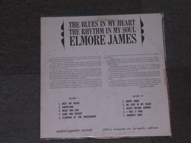 画像: ELMORE JAMES - THE BLUES IN MY HEART THE RHYTH IN MY SOUL (Sealed)  / US AMERICA REISSUE "BRAND NEW SEALED" LP