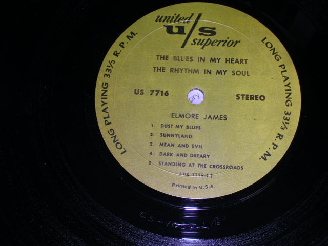 画像: ELMORE JAMES - THE BLUES IN MY HEART THE RHYTH IN MY SOUL / 197? US ORIGINAL LP 