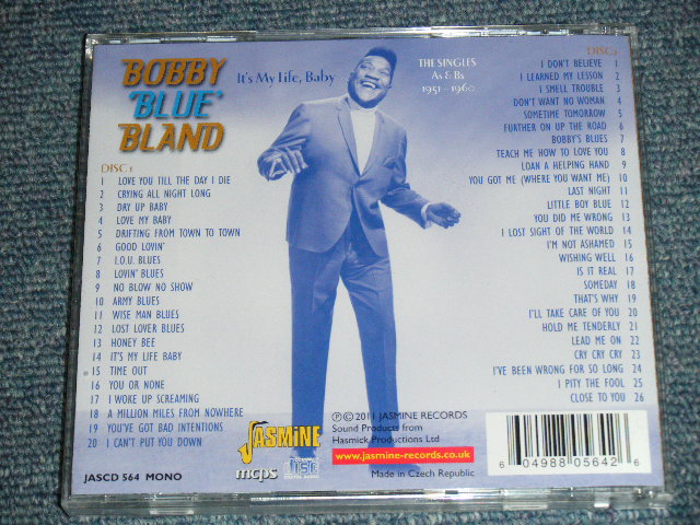 画像: BOBBY 'BLUE' BLAND - THE SINGLES As & Bs 1951-1960 : IT'S MY LIFE, BABY / 2011 UK/CZECH REPUBLIC Brand New 2 CD 