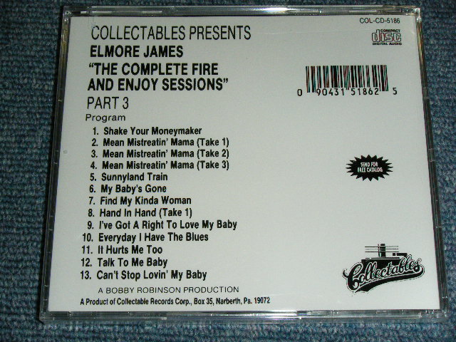 画像: ELMORE JAMES - THE COMPLETE FIRE AND ENJOY SESSIONS PART 3 / 1991 US AMERICA Brand New SEALED CD  