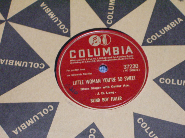 画像: BLIND BOY FULLER - LITTLE WOMAN YOU'RE SO SWEET / 1950s US ORIGINAL 78rpm SP 