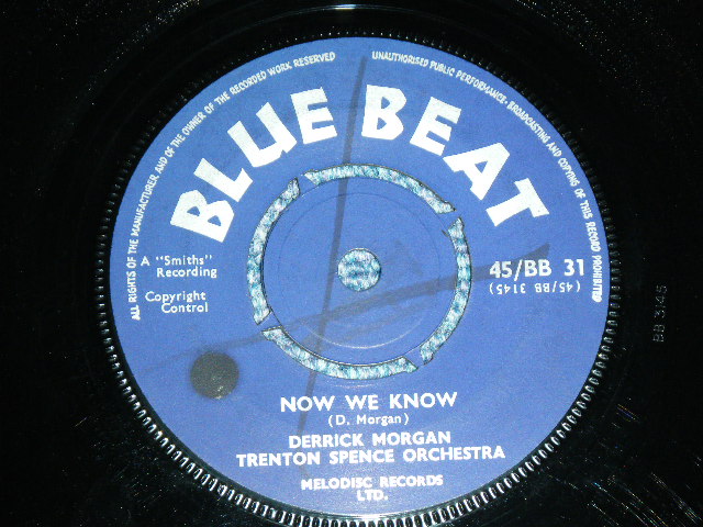 画像1: DERRICK MORGAN TRENTON SPENCE ORCHESTRA - NOW WE KNOW : NIGHTS ARE LONELY / 1961 UK ENGLAND ORIGINAL Used 7" Single 