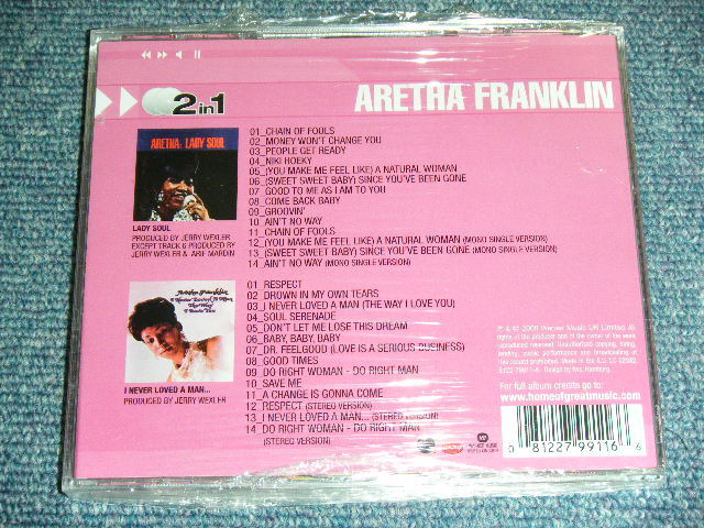 画像: ARETHA FRANKLIN - LADY SOUL + I NEVER LOVED A MAN THE WAY I LOVE YOU / 2008 EUROPE BRAND NEW SEALED 2-CD's SET 