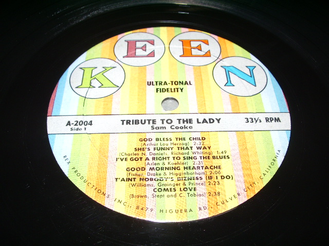 画像: SAM COOKE - TRIBUTE TO THE LADY ( 3rd Album ) / 1959 US ORIGINAL MONO LP 