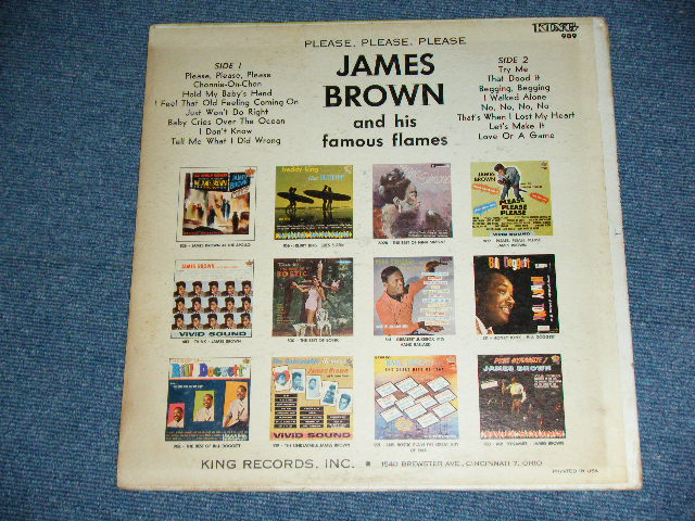 画像: JAMES BROWN - PLEASE PLEASE PLEASE ( REISSUE ) / 1964 US REISSUE of 610,"Crown less" KING LABEL MONO Used LP  