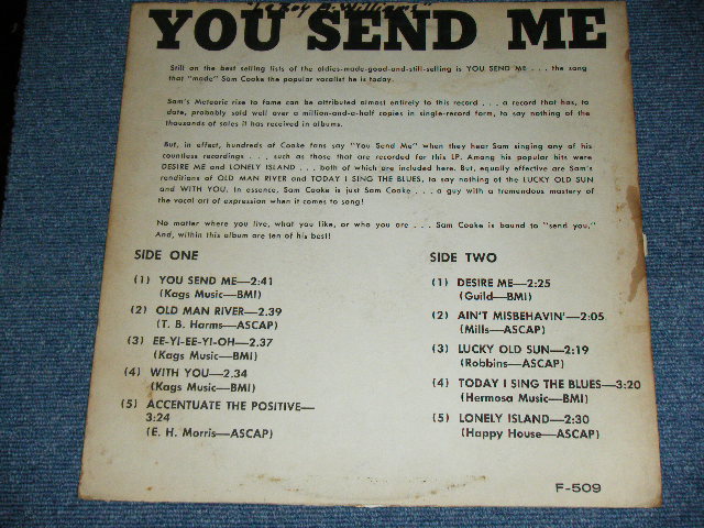画像: SAM COOKE - YOU SEND ME ( VG+++/Ex- ) / 1969 US ORIGINAL MONO Used LP  