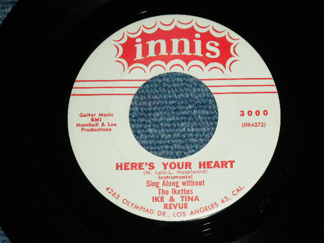 画像: THE IKETTES with IKE & TINA REVUE - HERE'S YOUR HEART / 1960's US ORIGINAL 7"Single  