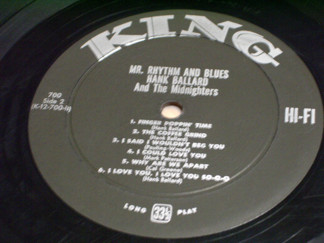 画像: HANK BALLARD & THE MIDNIGHTERS - MR.RHYTHM & BLUES / 1960 MONO US ORIGINAL LP  